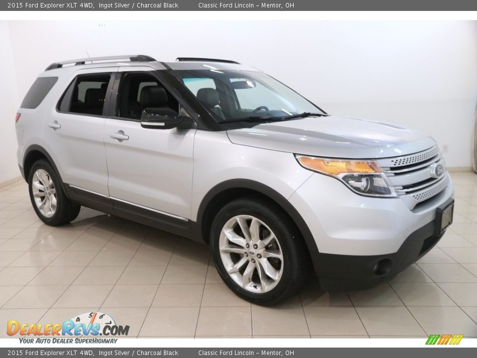 2015 Ford Explorer XLT 4WD Ingot Silver / Charcoal Black Photo #1
