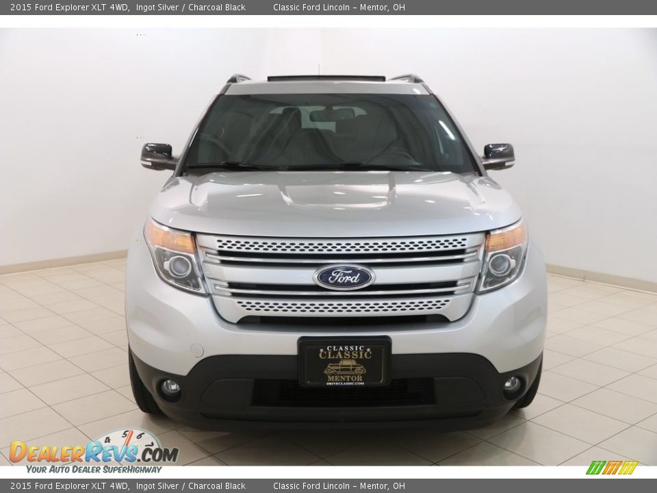 2015 Ford Explorer XLT 4WD Ingot Silver / Charcoal Black Photo #2