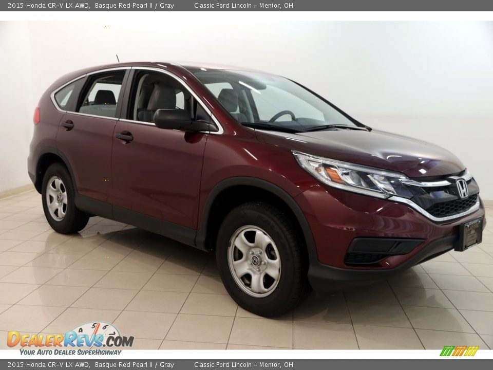 2015 Honda CR-V LX AWD Basque Red Pearl II / Gray Photo #1