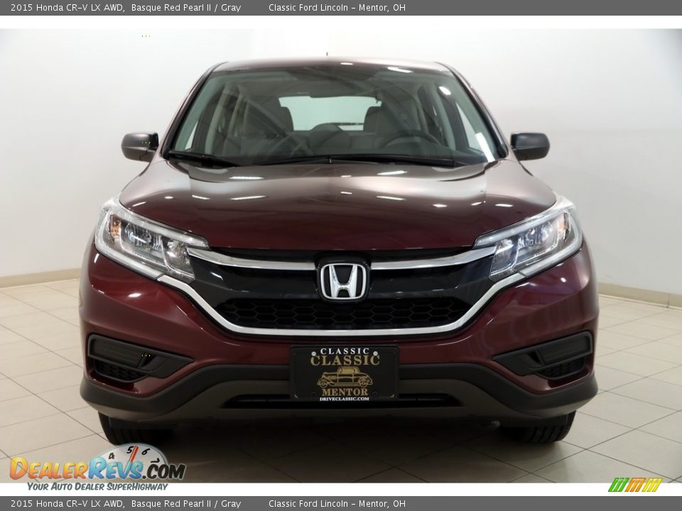 2015 Honda CR-V LX AWD Basque Red Pearl II / Gray Photo #2