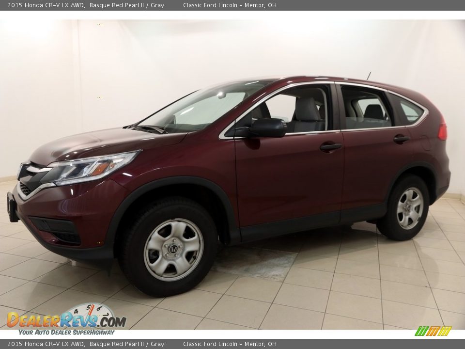 2015 Honda CR-V LX AWD Basque Red Pearl II / Gray Photo #3