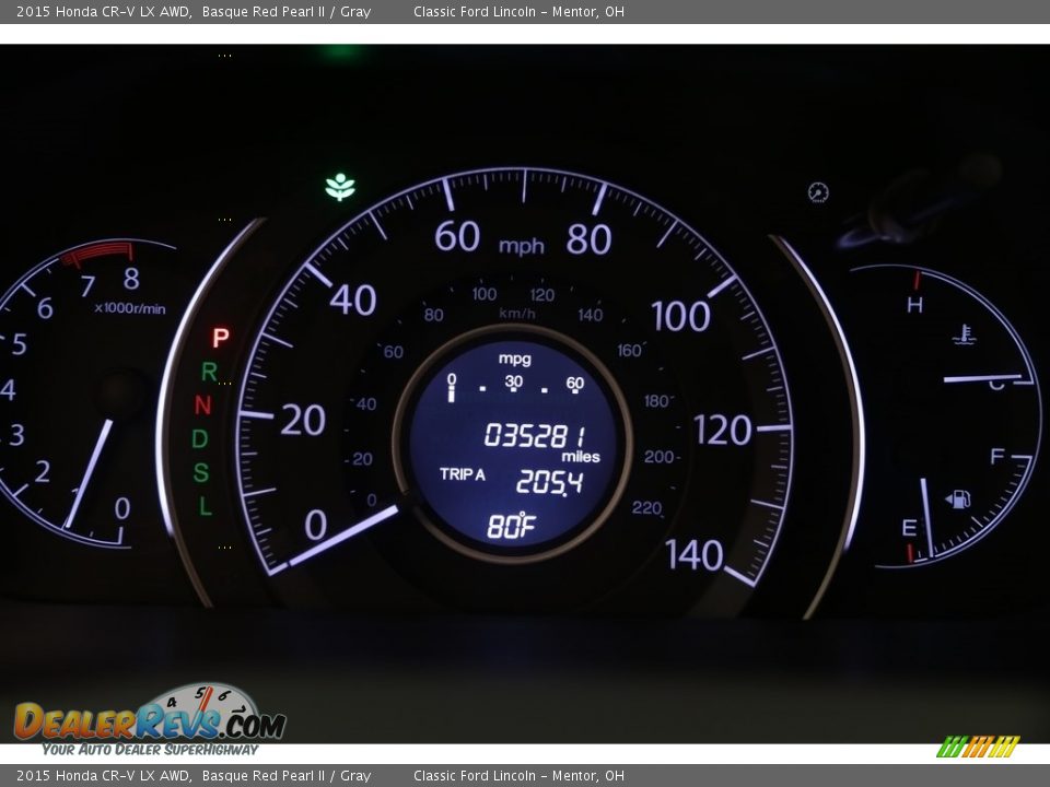 2015 Honda CR-V LX AWD Basque Red Pearl II / Gray Photo #9