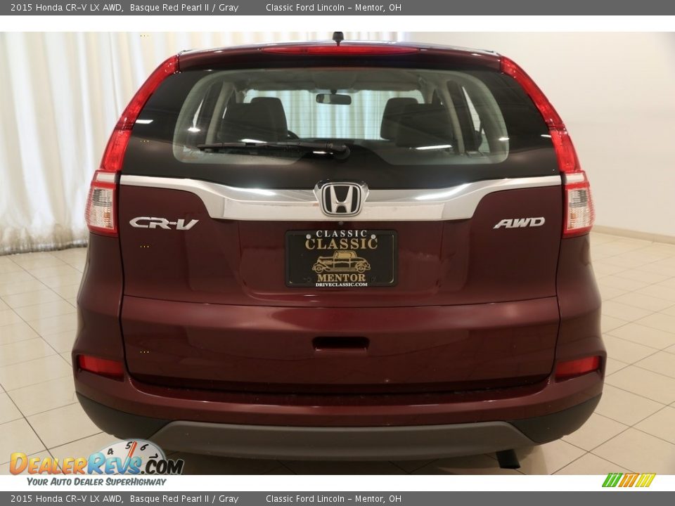 2015 Honda CR-V LX AWD Basque Red Pearl II / Gray Photo #22
