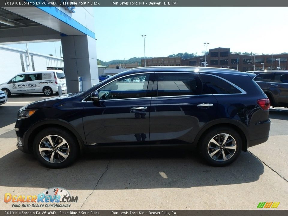 2019 Kia Sorento EX V6 AWD Blaze Blue / Satin Black Photo #6