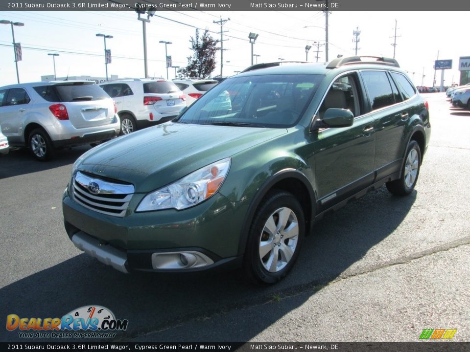 2011 Subaru Outback 3.6R Limited Wagon Cypress Green Pearl / Warm Ivory Photo #2