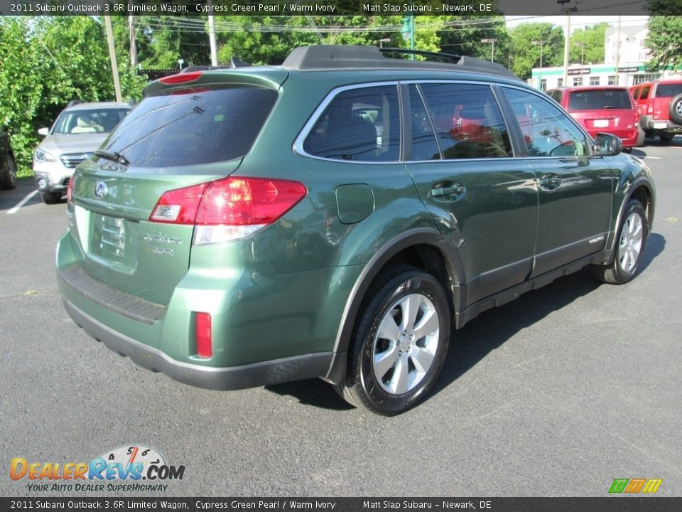2011 Subaru Outback 3.6R Limited Wagon Cypress Green Pearl / Warm Ivory Photo #6