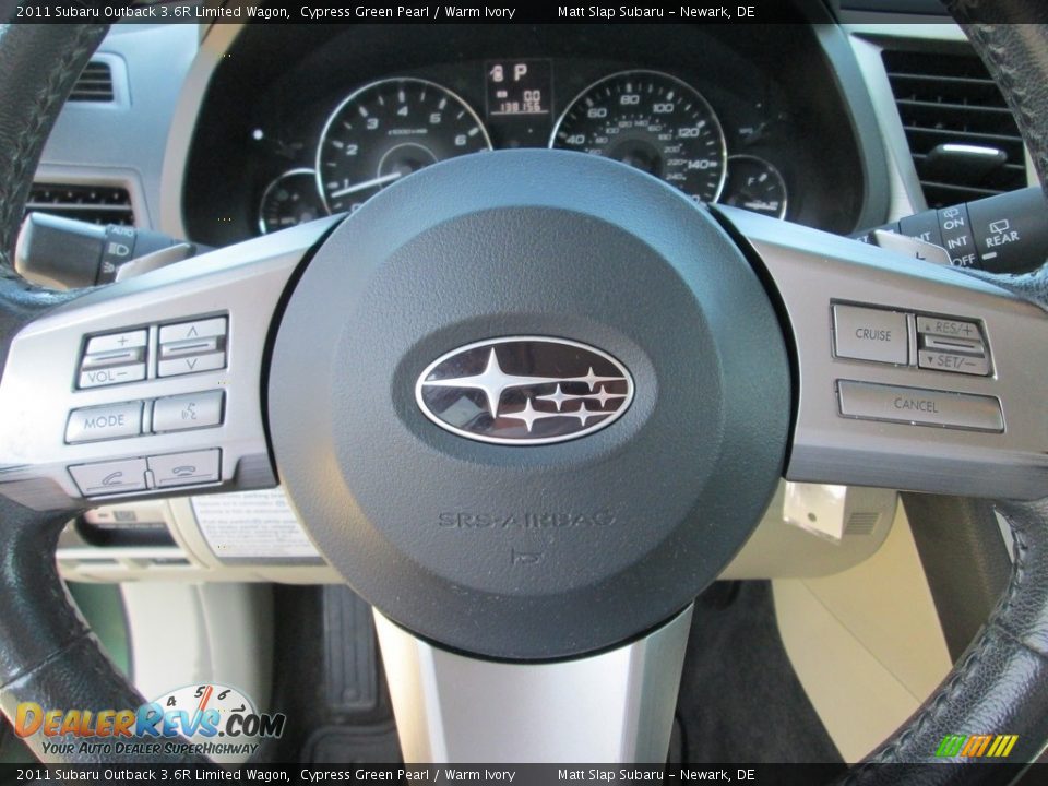 2011 Subaru Outback 3.6R Limited Wagon Cypress Green Pearl / Warm Ivory Photo #11