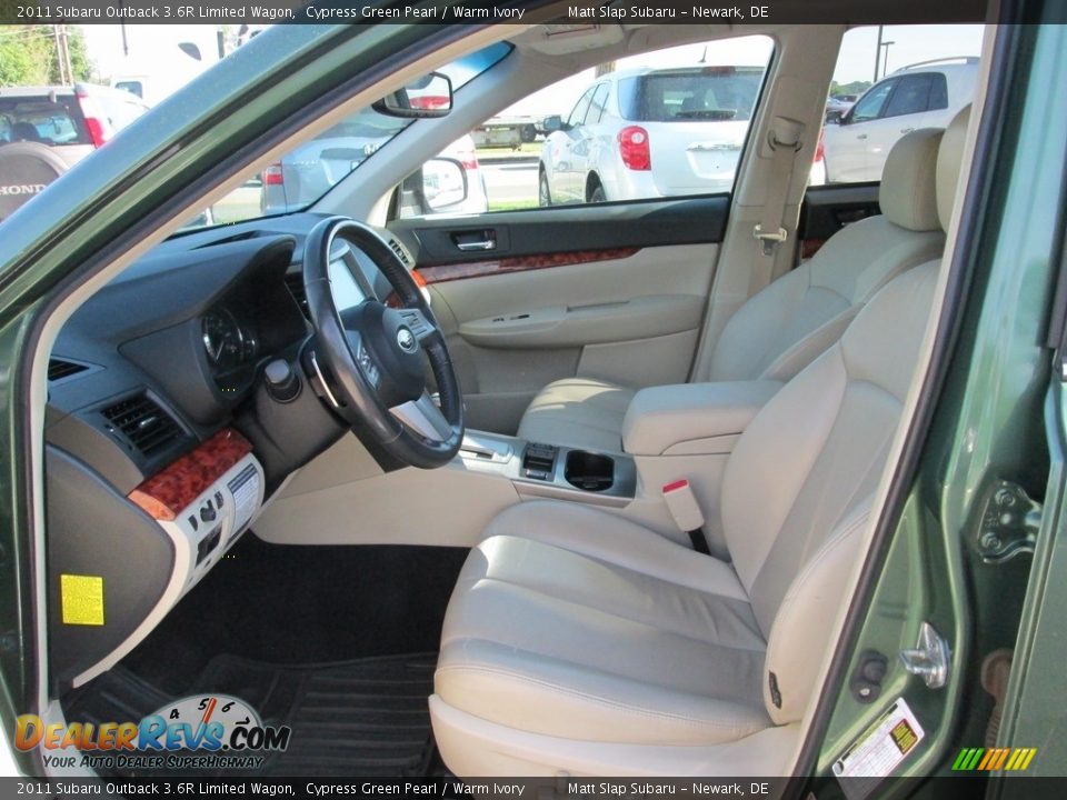 2011 Subaru Outback 3.6R Limited Wagon Cypress Green Pearl / Warm Ivory Photo #13