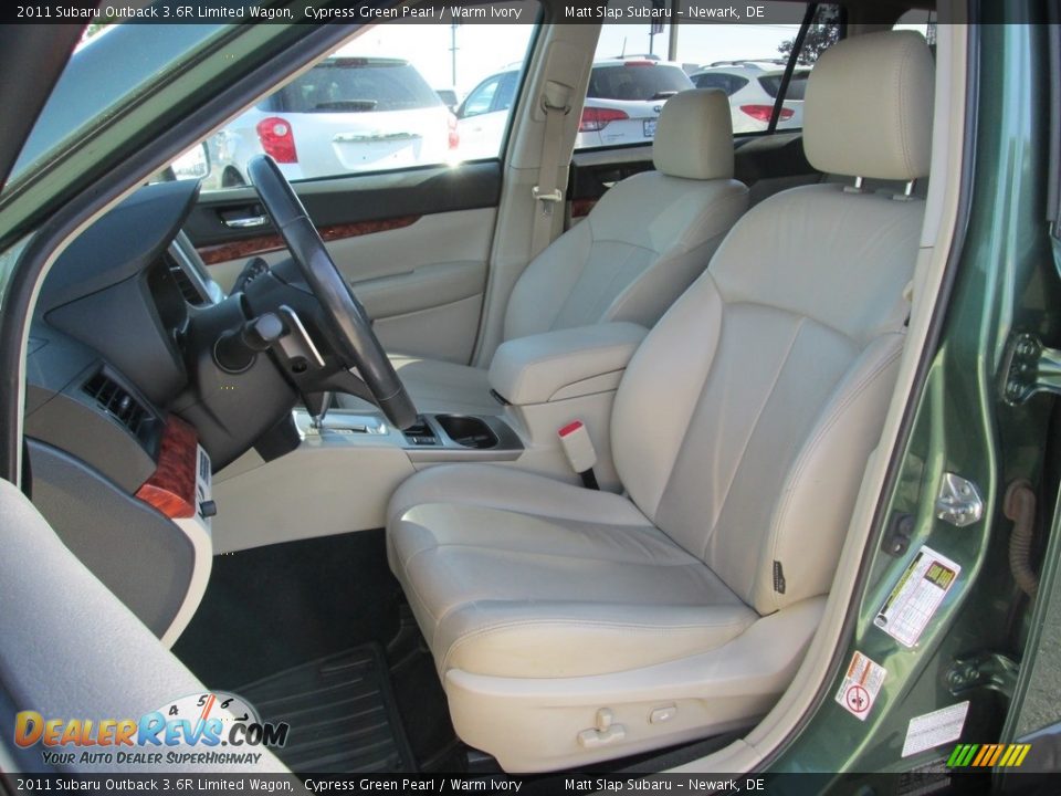 2011 Subaru Outback 3.6R Limited Wagon Cypress Green Pearl / Warm Ivory Photo #16