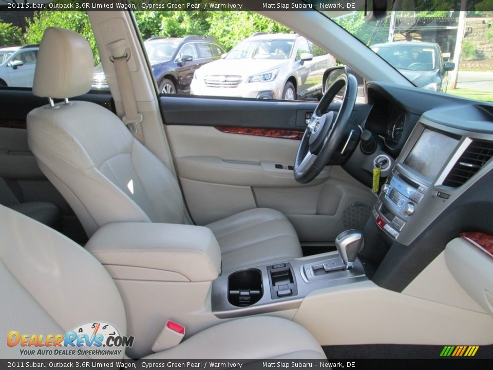 2011 Subaru Outback 3.6R Limited Wagon Cypress Green Pearl / Warm Ivory Photo #17