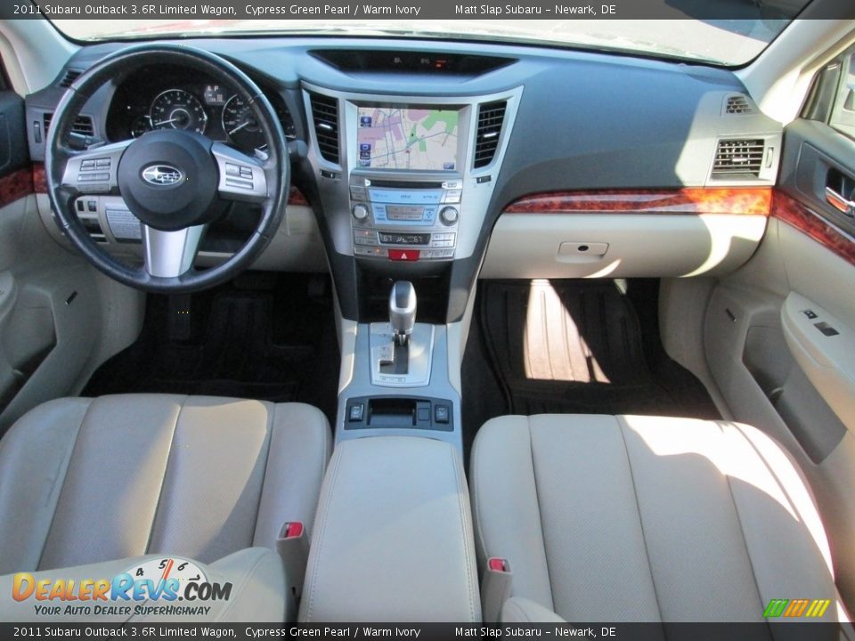 2011 Subaru Outback 3.6R Limited Wagon Cypress Green Pearl / Warm Ivory Photo #25