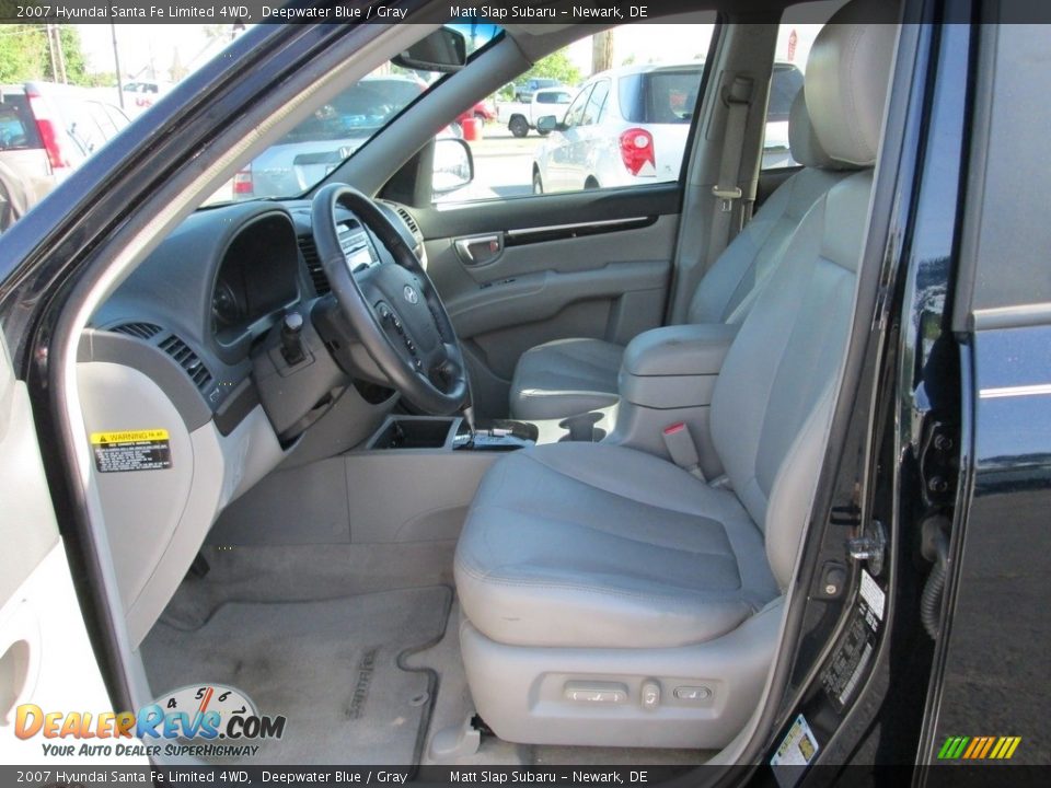 2007 Hyundai Santa Fe Limited 4WD Deepwater Blue / Gray Photo #12