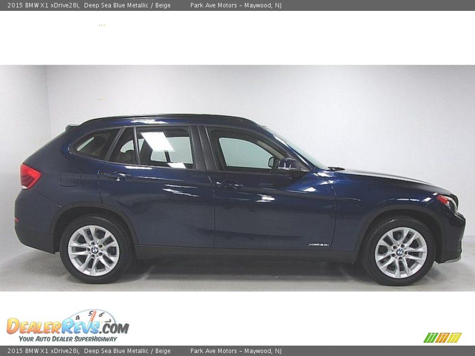 2015 BMW X1 xDrive28i Deep Sea Blue Metallic / Beige Photo #6