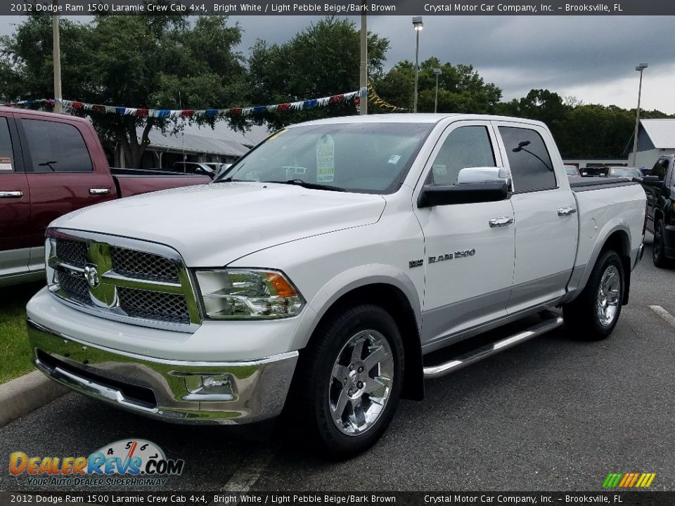 2012 Dodge Ram 1500 Laramie Crew Cab 4x4 Bright White / Light Pebble Beige/Bark Brown Photo #1