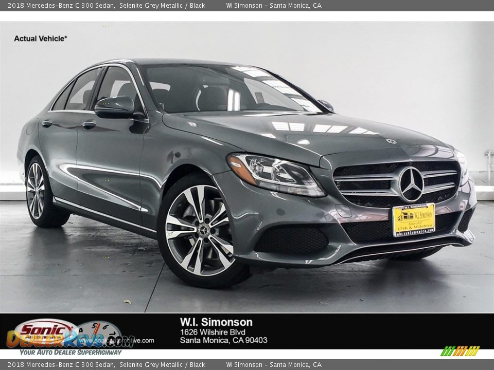 2018 Mercedes-Benz C 300 Sedan Selenite Grey Metallic / Black Photo #1