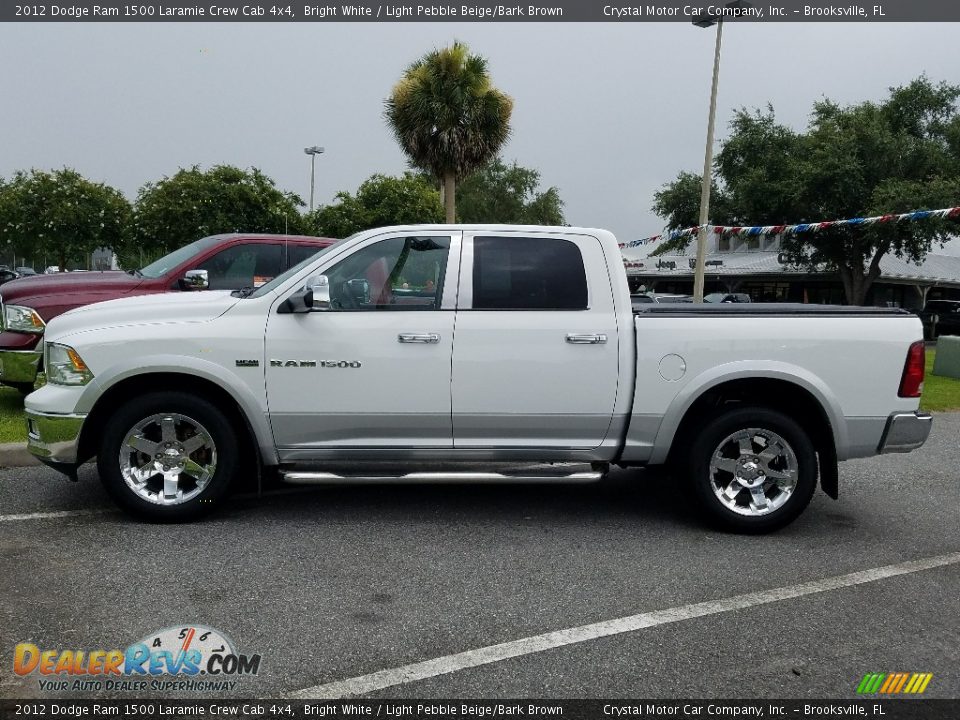 2012 Dodge Ram 1500 Laramie Crew Cab 4x4 Bright White / Light Pebble Beige/Bark Brown Photo #2