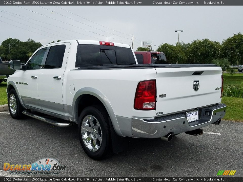 2012 Dodge Ram 1500 Laramie Crew Cab 4x4 Bright White / Light Pebble Beige/Bark Brown Photo #3