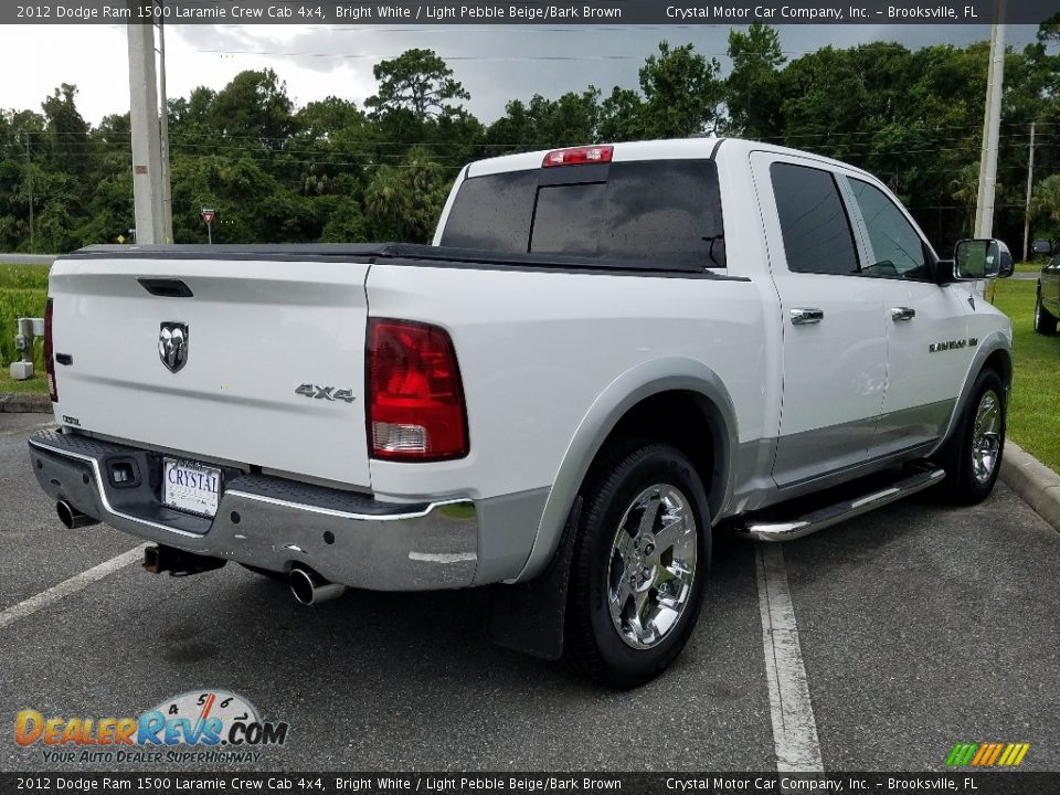 2012 Dodge Ram 1500 Laramie Crew Cab 4x4 Bright White / Light Pebble Beige/Bark Brown Photo #5
