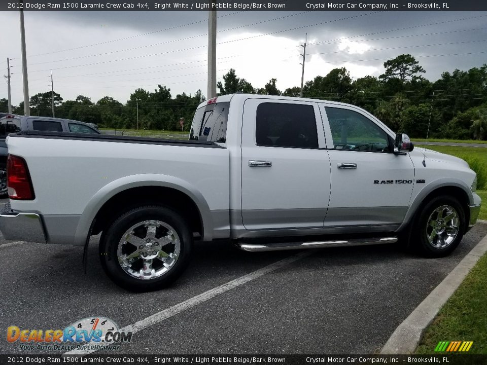 2012 Dodge Ram 1500 Laramie Crew Cab 4x4 Bright White / Light Pebble Beige/Bark Brown Photo #6