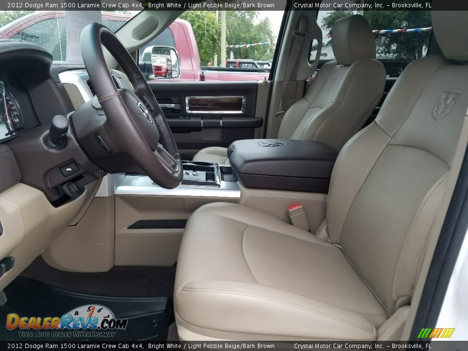 2012 Dodge Ram 1500 Laramie Crew Cab 4x4 Bright White / Light Pebble Beige/Bark Brown Photo #9