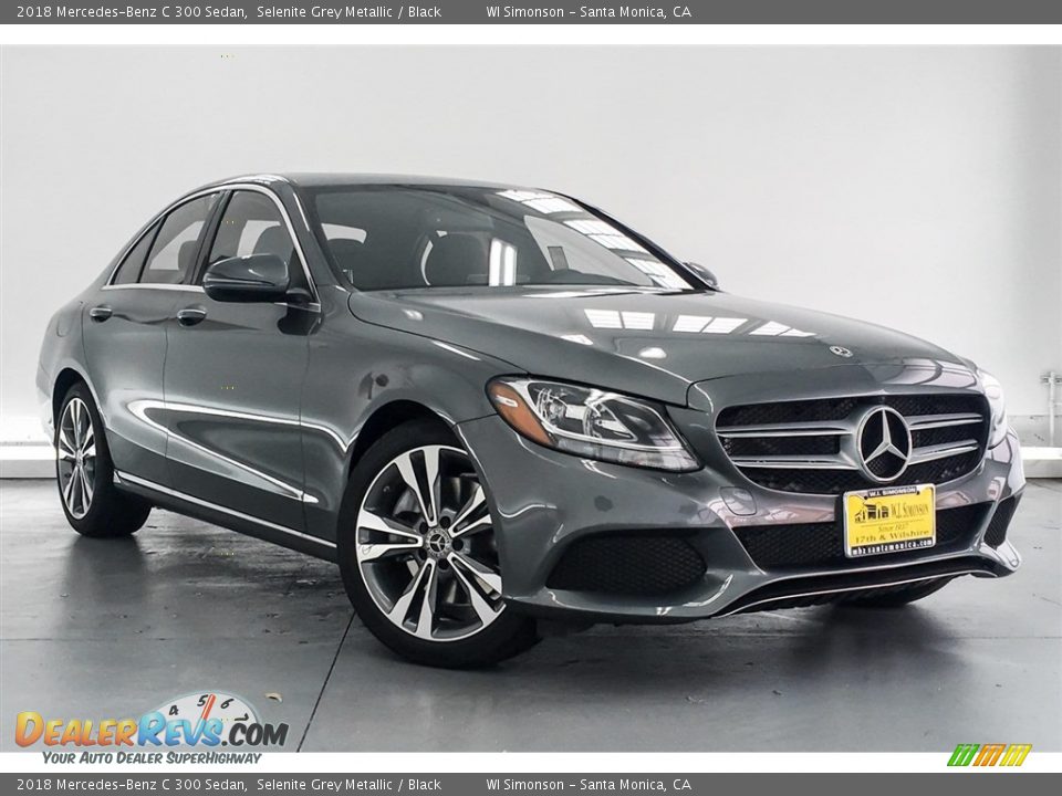2018 Mercedes-Benz C 300 Sedan Selenite Grey Metallic / Black Photo #12