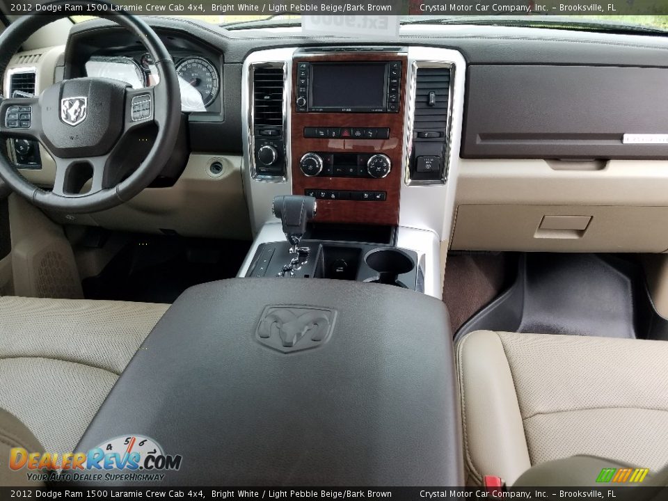 2012 Dodge Ram 1500 Laramie Crew Cab 4x4 Bright White / Light Pebble Beige/Bark Brown Photo #13