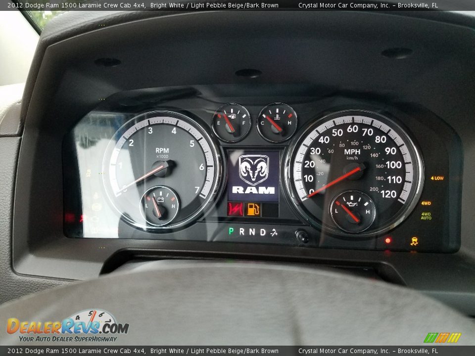 2012 Dodge Ram 1500 Laramie Crew Cab 4x4 Bright White / Light Pebble Beige/Bark Brown Photo #14