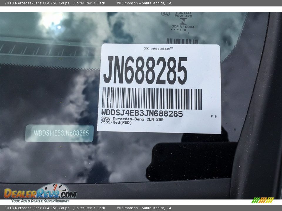 2018 Mercedes-Benz CLA 250 Coupe Jupiter Red / Black Photo #11