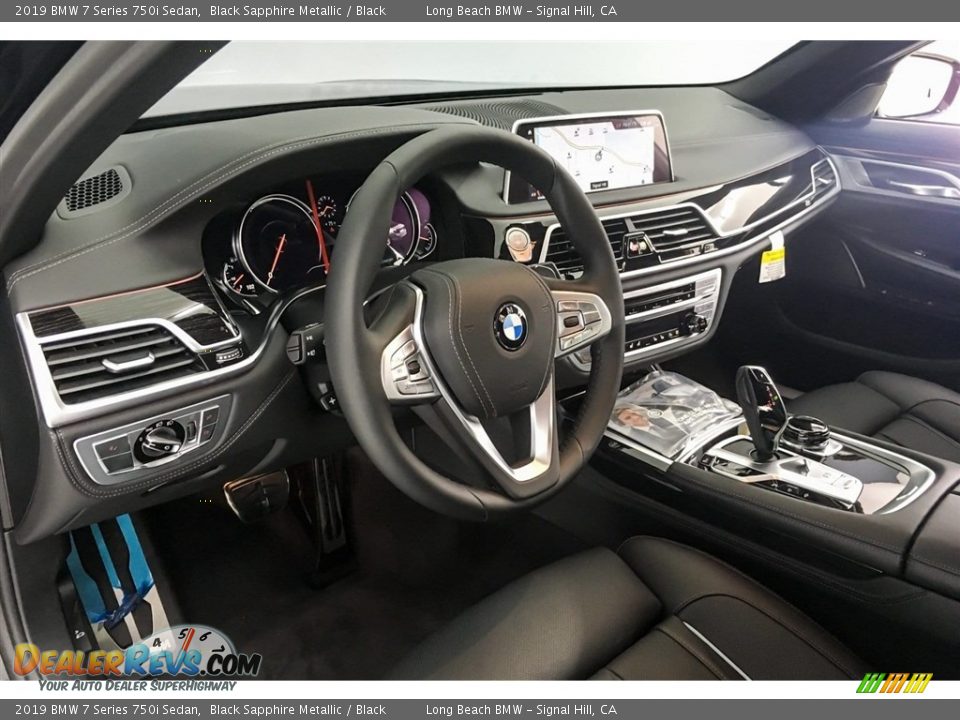 2019 BMW 7 Series 750i Sedan Black Sapphire Metallic / Black Photo #5