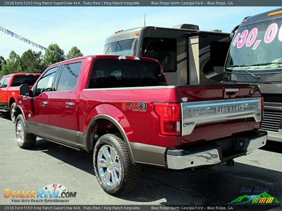 2018 Ford F150 King Ranch SuperCrew 4x4 Ruby Red / King Ranch Kingsville Photo #3