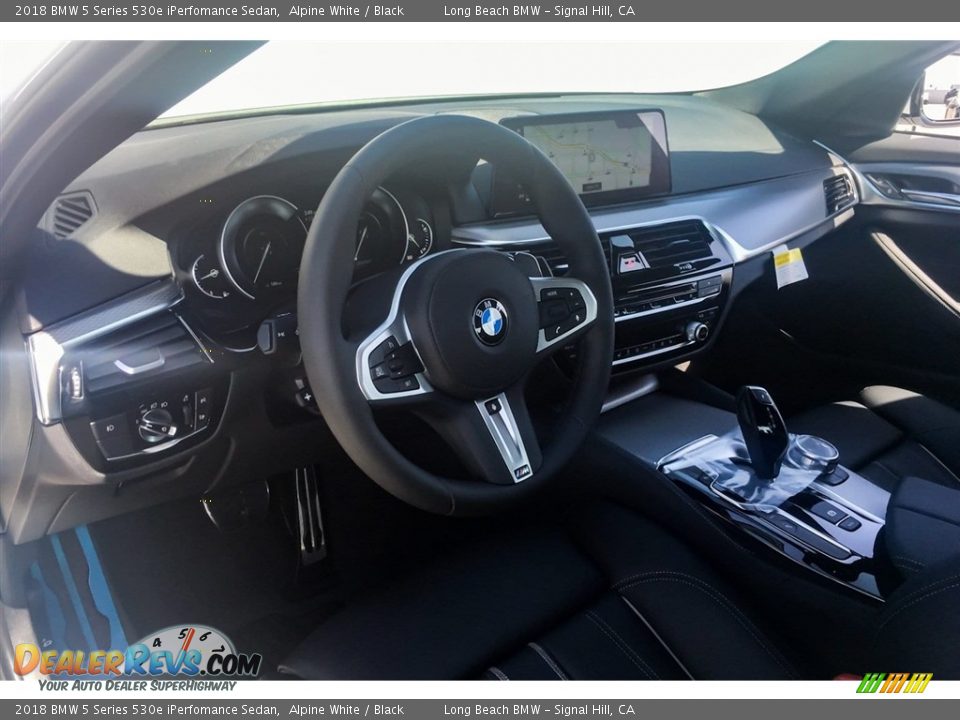 2018 BMW 5 Series 530e iPerfomance Sedan Alpine White / Black Photo #5