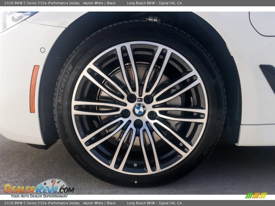 2018 BMW 5 Series 530e iPerfomance Sedan Alpine White / Black Photo #9