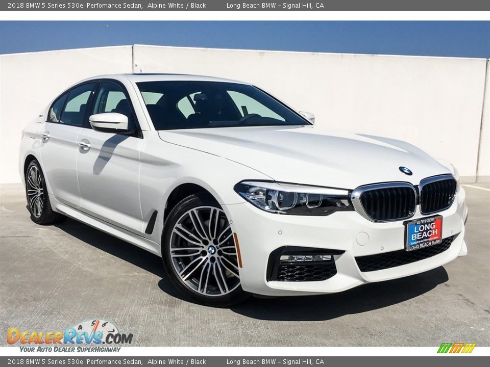 2018 BMW 5 Series 530e iPerfomance Sedan Alpine White / Black Photo #12