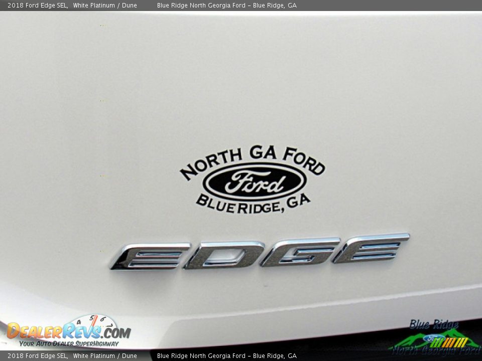 2018 Ford Edge SEL White Platinum / Dune Photo #35