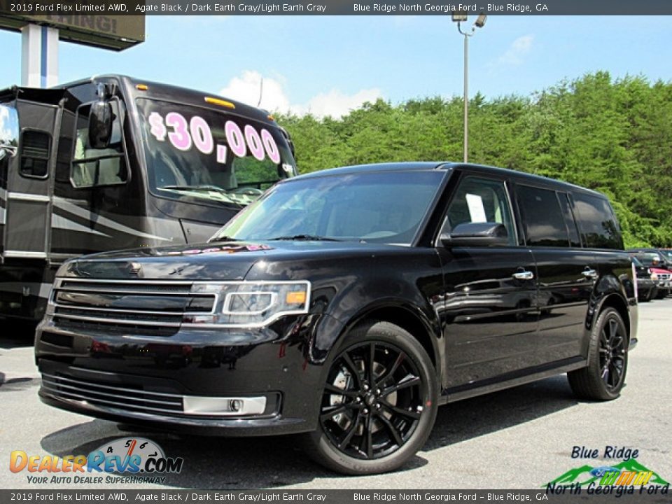 2019 Ford Flex Limited AWD Agate Black / Dark Earth Gray/Light Earth Gray Photo #1