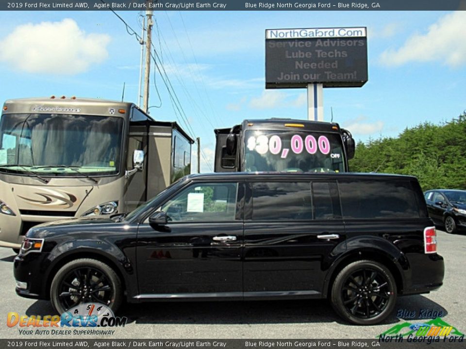 2019 Ford Flex Limited AWD Agate Black / Dark Earth Gray/Light Earth Gray Photo #2