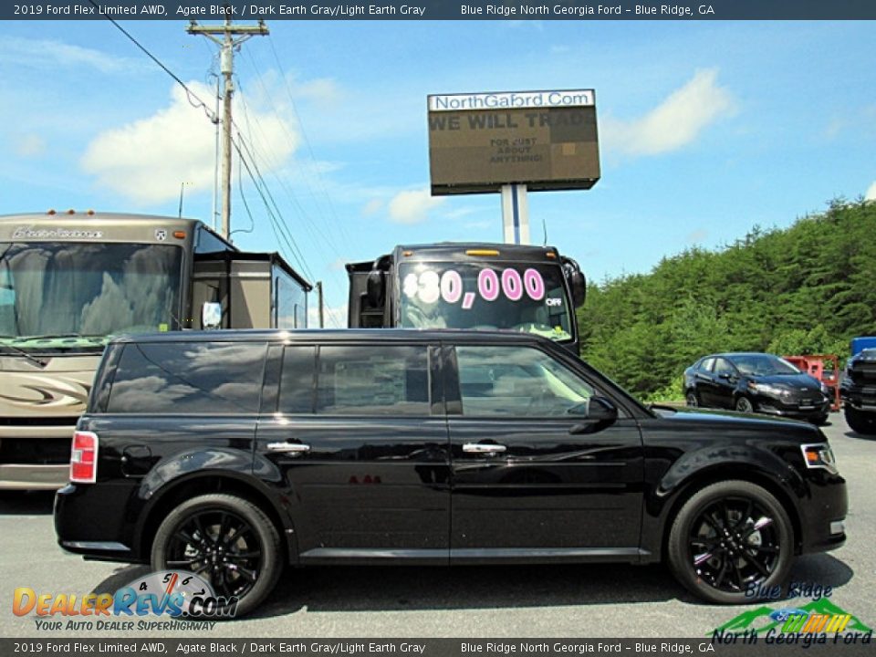 2019 Ford Flex Limited AWD Agate Black / Dark Earth Gray/Light Earth Gray Photo #6