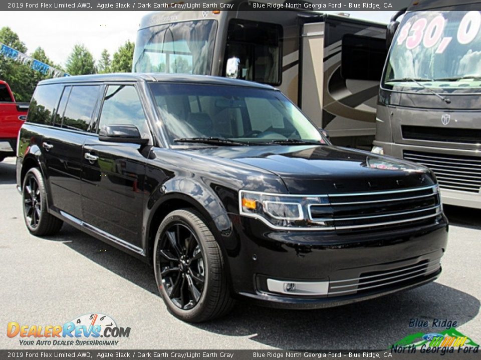 2019 Ford Flex Limited AWD Agate Black / Dark Earth Gray/Light Earth Gray Photo #7