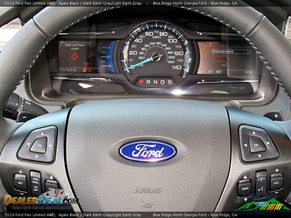 2019 Ford Flex Limited AWD Agate Black / Dark Earth Gray/Light Earth Gray Photo #16
