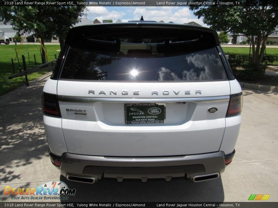 2018 Land Rover Range Rover Sport HSE Yulong White Metallic / Espresso/Almond Photo #8