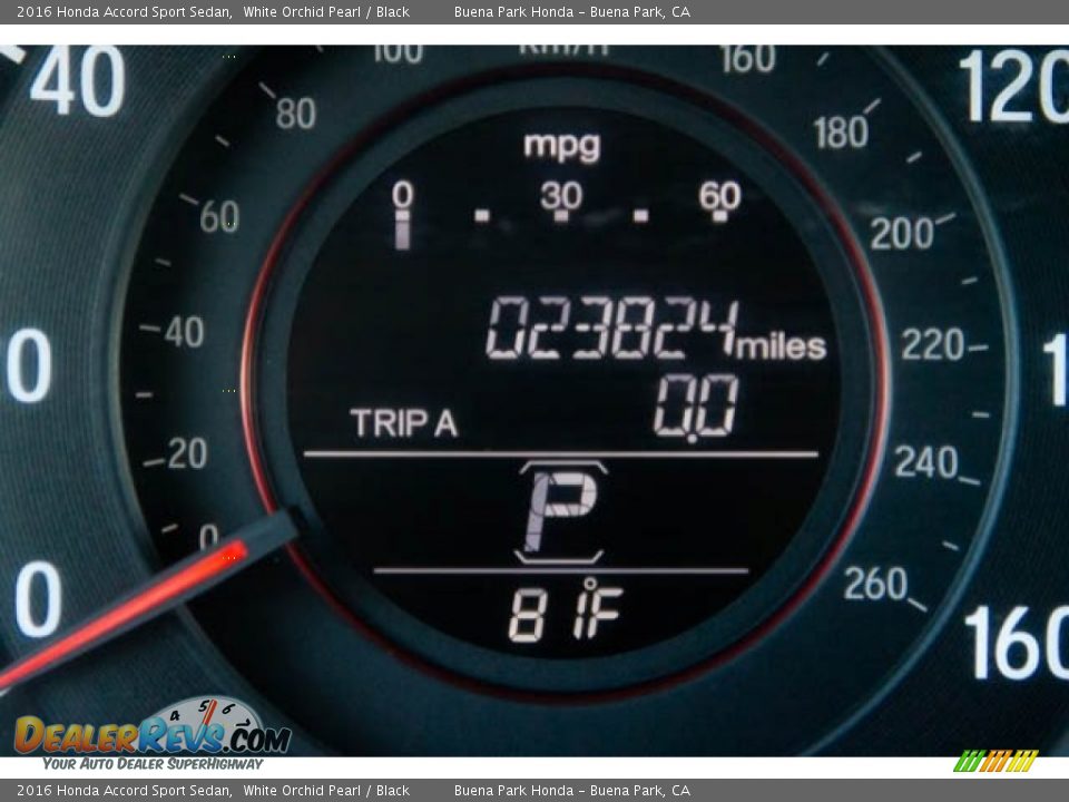 2016 Honda Accord Sport Sedan White Orchid Pearl / Black Photo #6