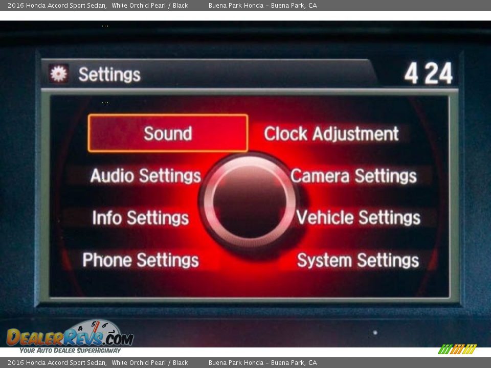 2016 Honda Accord Sport Sedan White Orchid Pearl / Black Photo #23