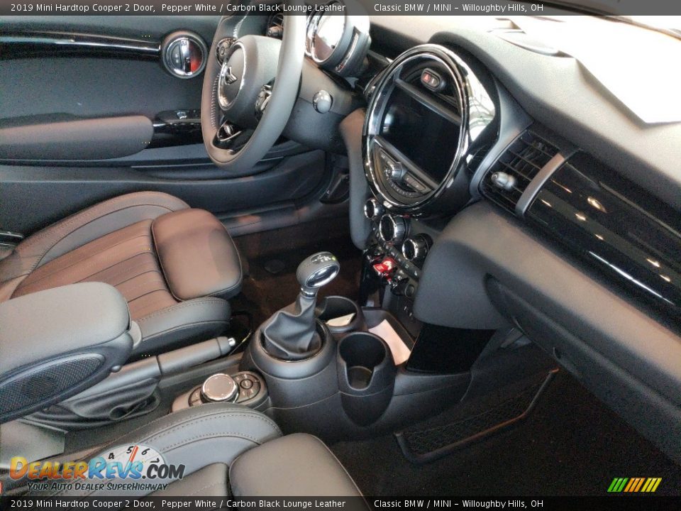 Carbon Black Lounge Leather Interior - 2019 Mini Hardtop Cooper 2 Door Photo #6