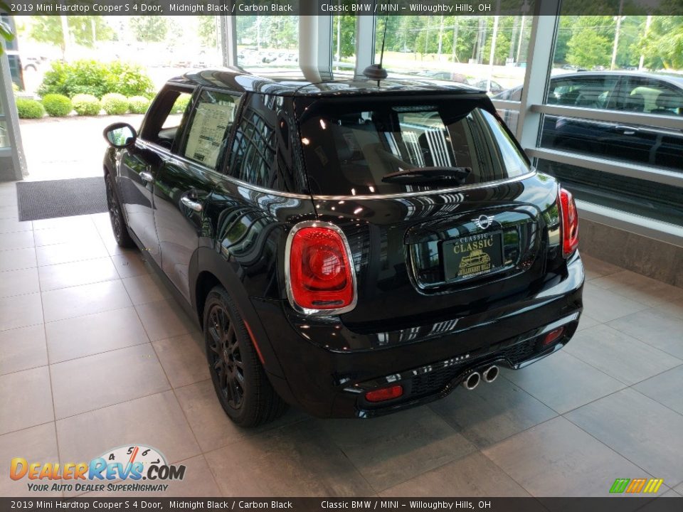 2019 Mini Hardtop Cooper S 4 Door Midnight Black / Carbon Black Photo #2