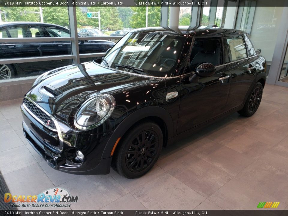 2019 Mini Hardtop Cooper S 4 Door Midnight Black / Carbon Black Photo #3