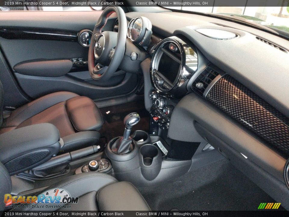 2019 Mini Hardtop Cooper S 4 Door Midnight Black / Carbon Black Photo #6