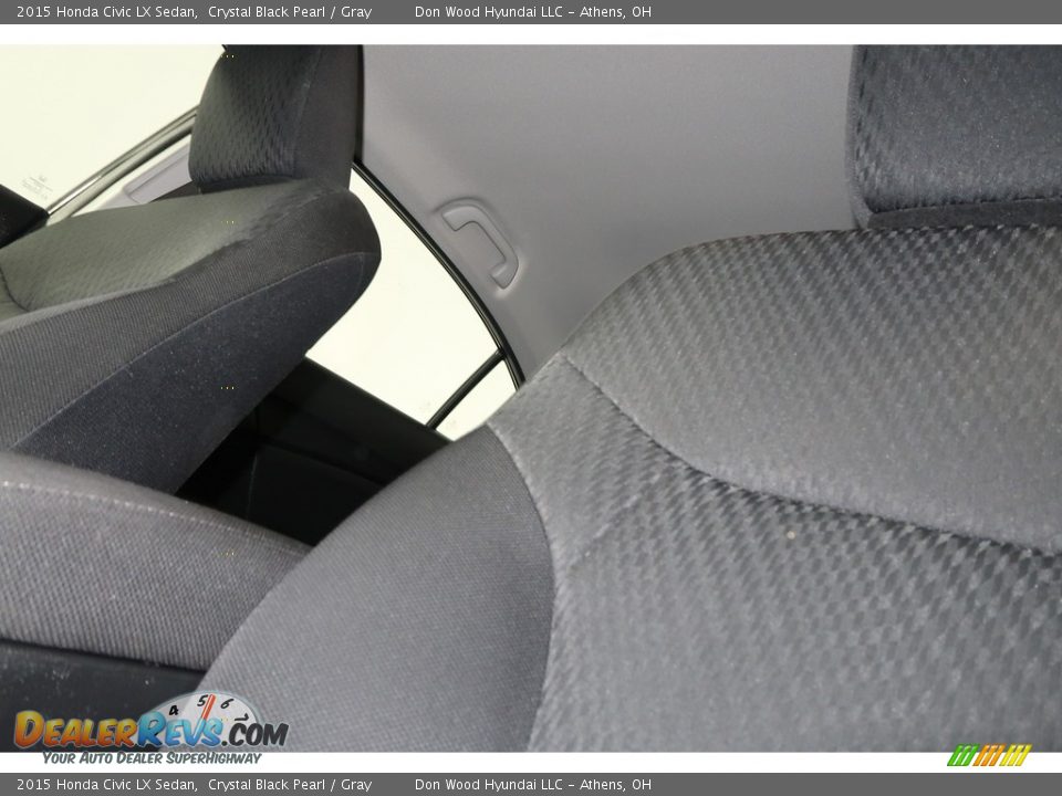 2015 Honda Civic LX Sedan Crystal Black Pearl / Gray Photo #35