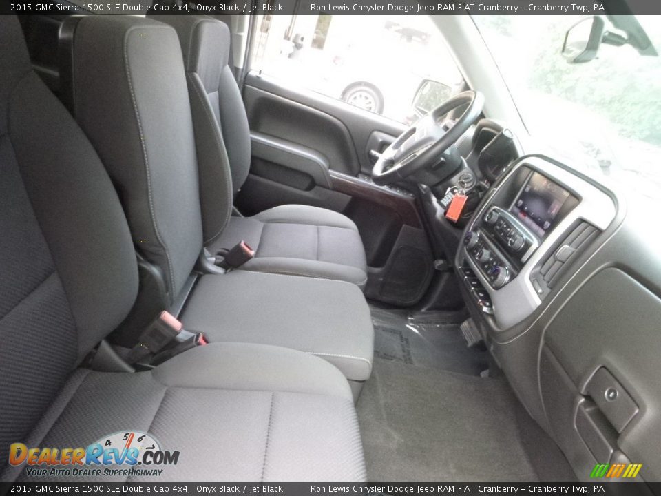 2015 GMC Sierra 1500 SLE Double Cab 4x4 Onyx Black / Jet Black Photo #12