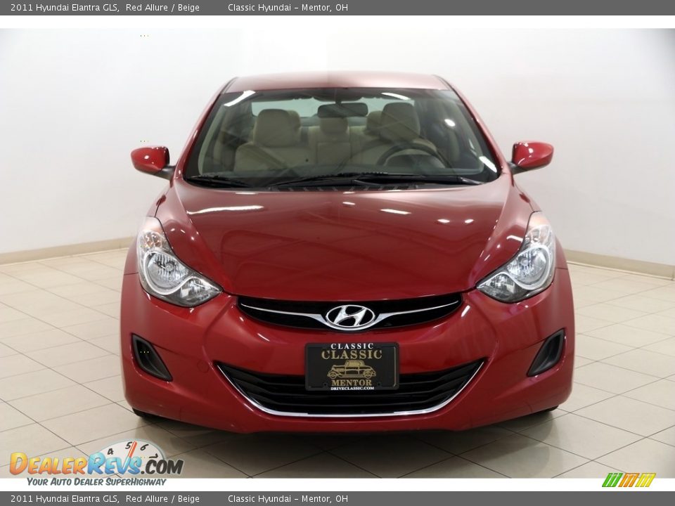 2011 Hyundai Elantra GLS Red Allure / Beige Photo #2
