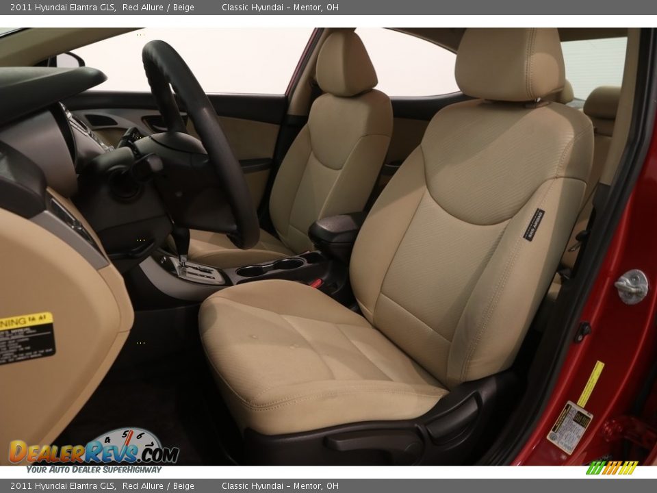 2011 Hyundai Elantra GLS Red Allure / Beige Photo #5